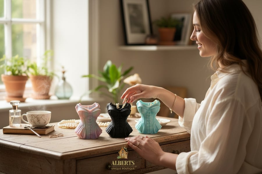 handcrafted trinket pots 