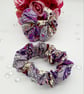 Purple pattern matching clip on bow and scrunchie - Image 2