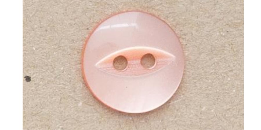 20 peach sewing buttons, fish eye buttons, knitting size 16mm