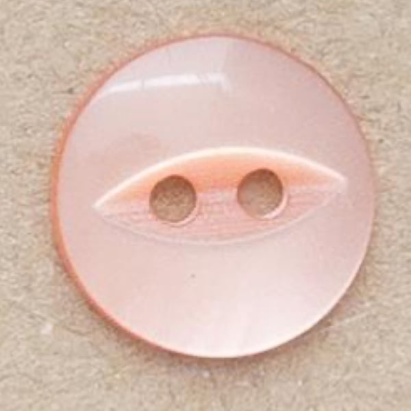20 peach sewing buttons, fish eye buttons, knitting size 16mm