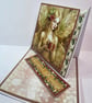 Handmade Vintage Christmas Angel 3D Easel Card  - Image 3