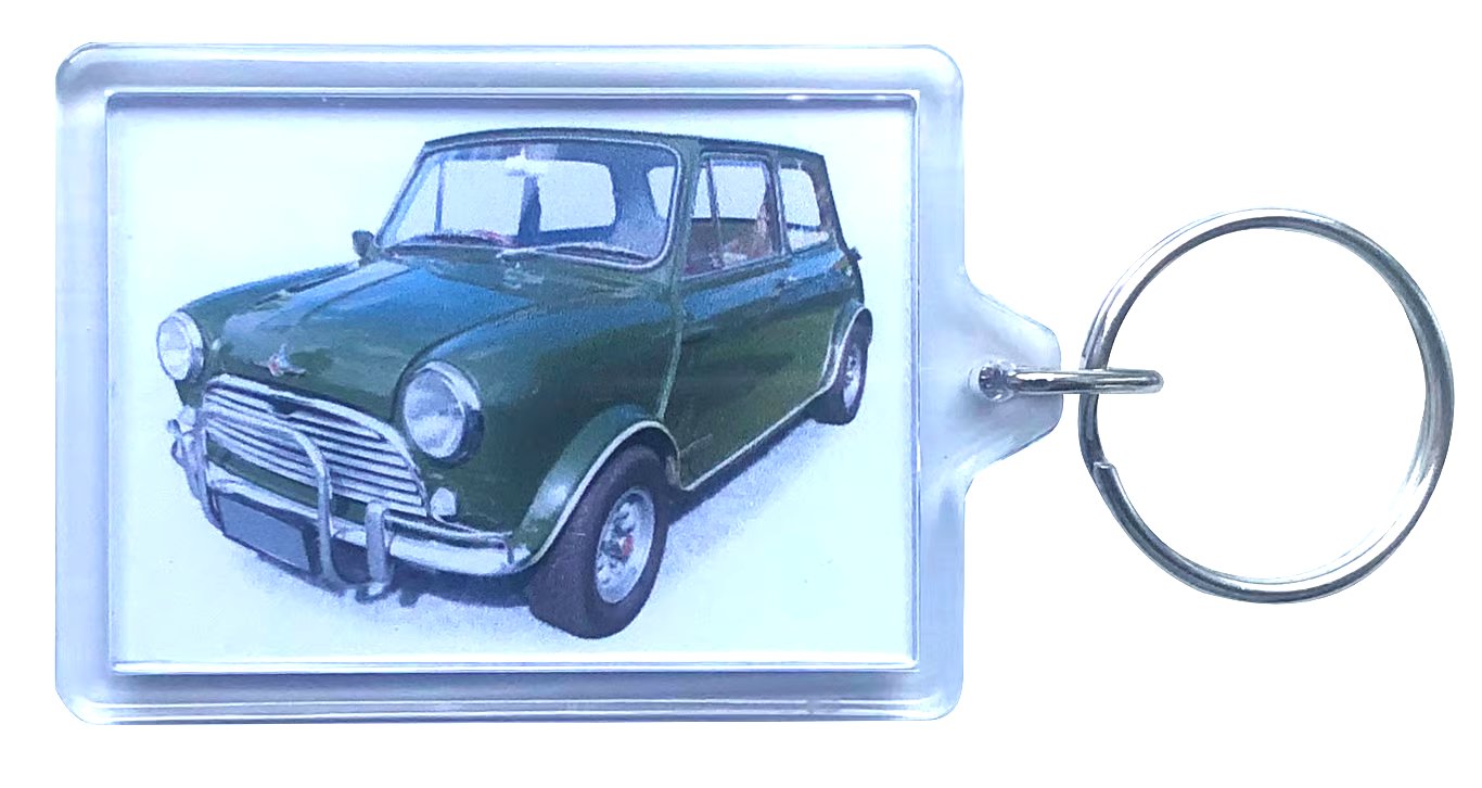 Mini Cooper S 1275cc (Radford) 1966 - Keyring with 50x35mm Insert - Car Fan