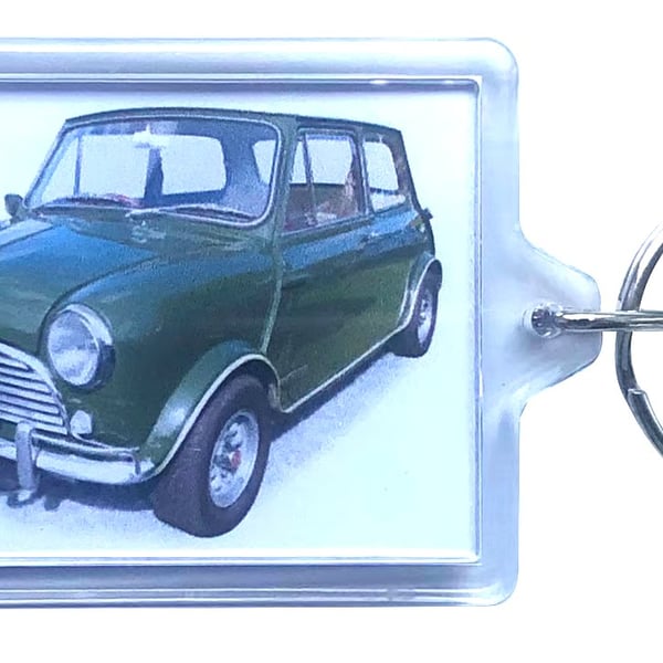 Mini Cooper S 1275cc (Radford) 1966 - Keyring with 50x35mm Insert - Car Fan