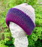 Reversible Hat. Woolly Hat. Woollen Hat. Beanie. Slouchy. Knitted Hat.  - Image 4