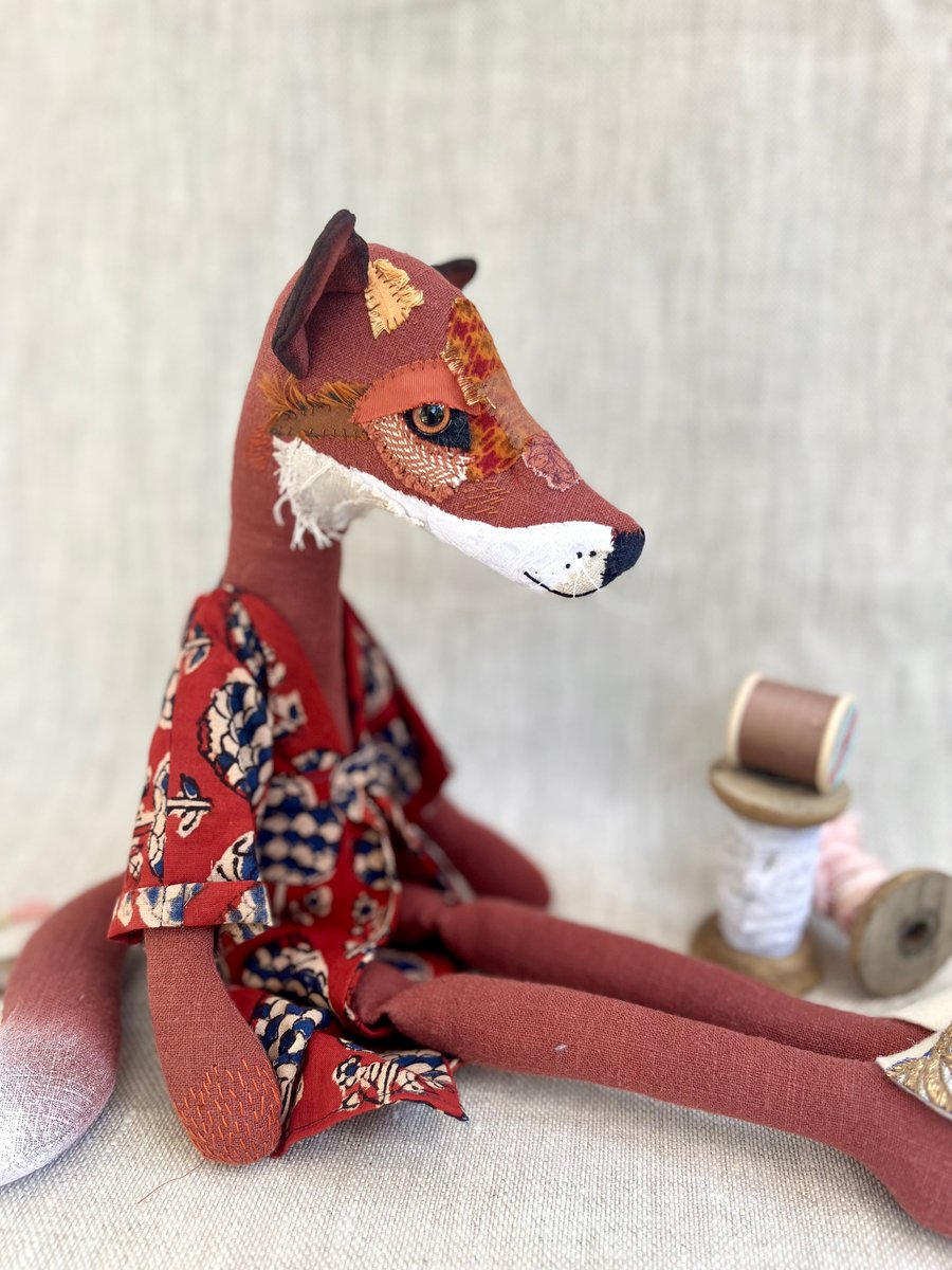 Handcrafted Textile Doll- Rowan the Fox