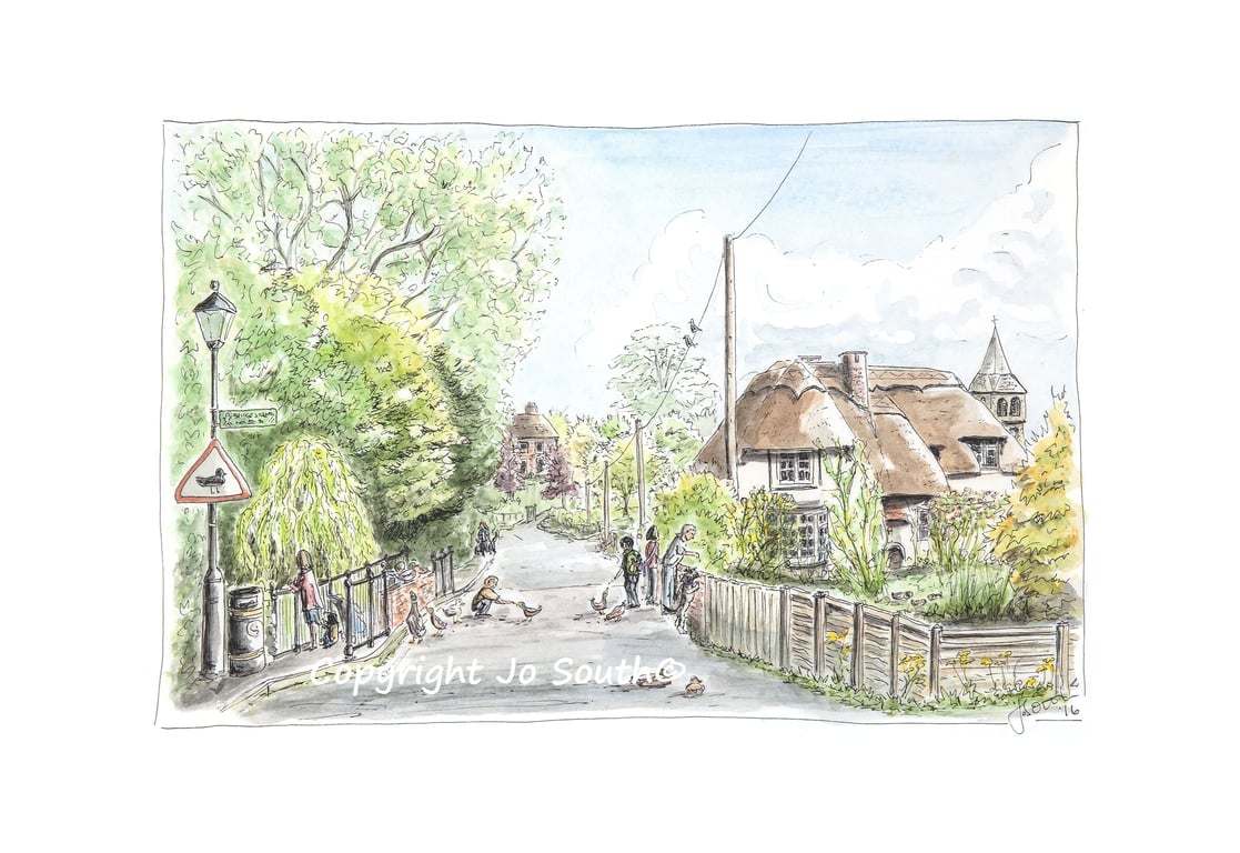 "Have You Fed the Ducks?" Bridge Street, Overton, Hampshire.