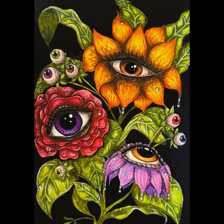 I Only Have Eyes for You – Giclée Fine Art Print – Surreal Floral Eye Art