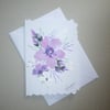 hand painted floral card ( ref FA 56 D3 )