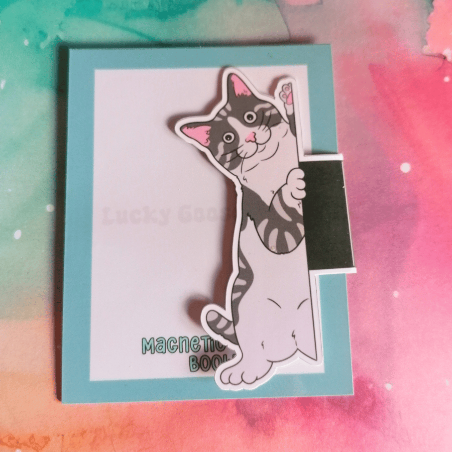 Peeking Kitty Magnetic Bookmark 