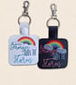 Stronger Than the Storm Keyring - Embroidered Positive Rainbow Bag Charm - Image 1
