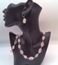 Pale Pink Rose Quartz Chunky Nugget Bead 3 Piece Jewellery Set, Gift for Her - Image 8