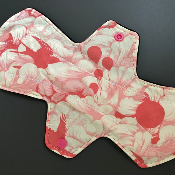 Pink Cloud print reusable pad, 10.5’’