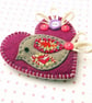 Love Heart Bird Brooch - Image 2