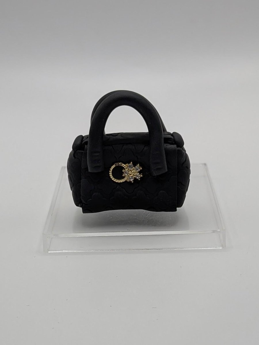 Miniature Handbag Cake Topper Polymer Clay Purse Decoration, Fashion Birthday De