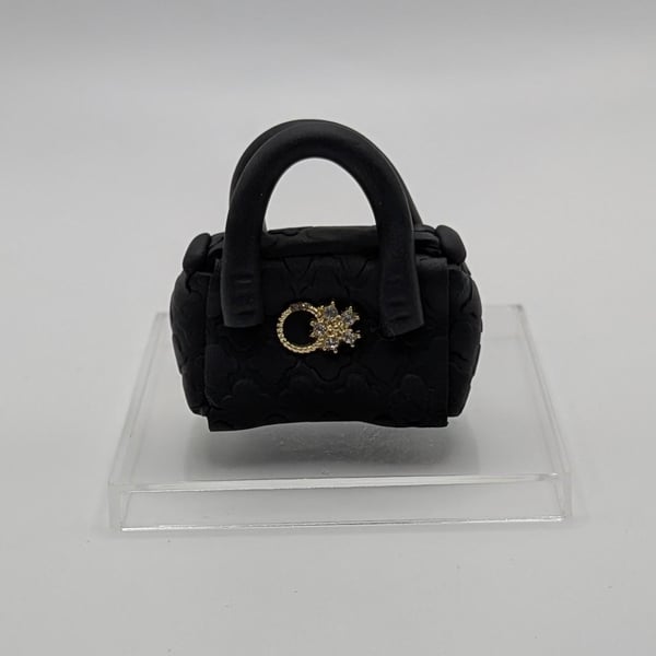 Miniature Handbag Cake Topper Polymer Clay Purse Decoration, Fashion Birthday De