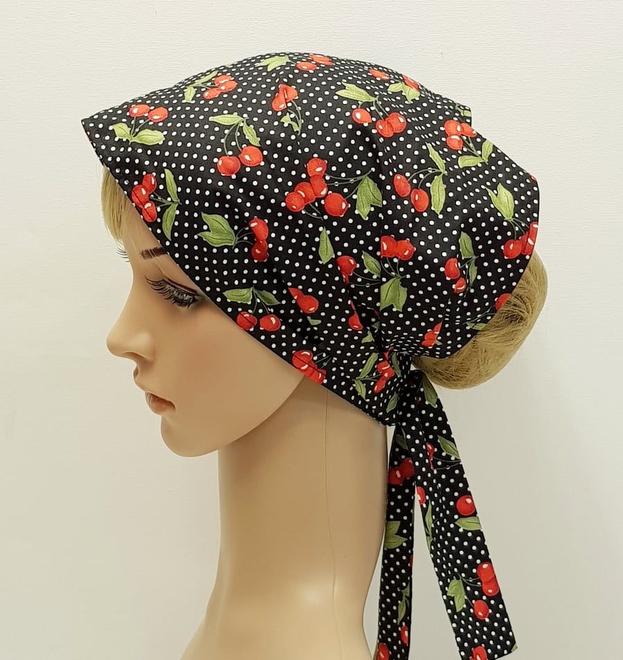 Cotton head scarf, wide self tie hair scarf, head wear for women, hair covering