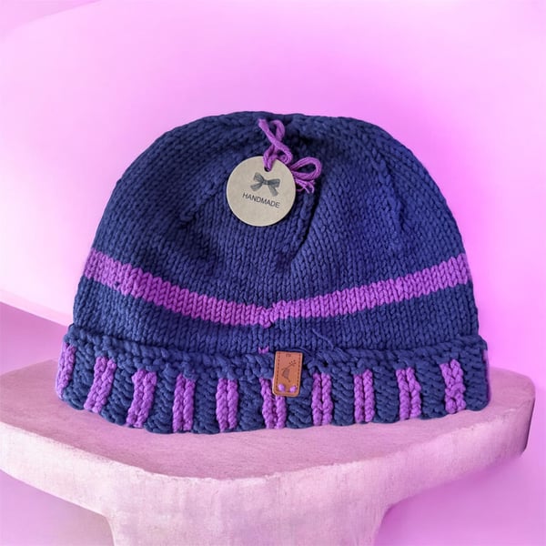  Beanie Adult,purple & Mauve