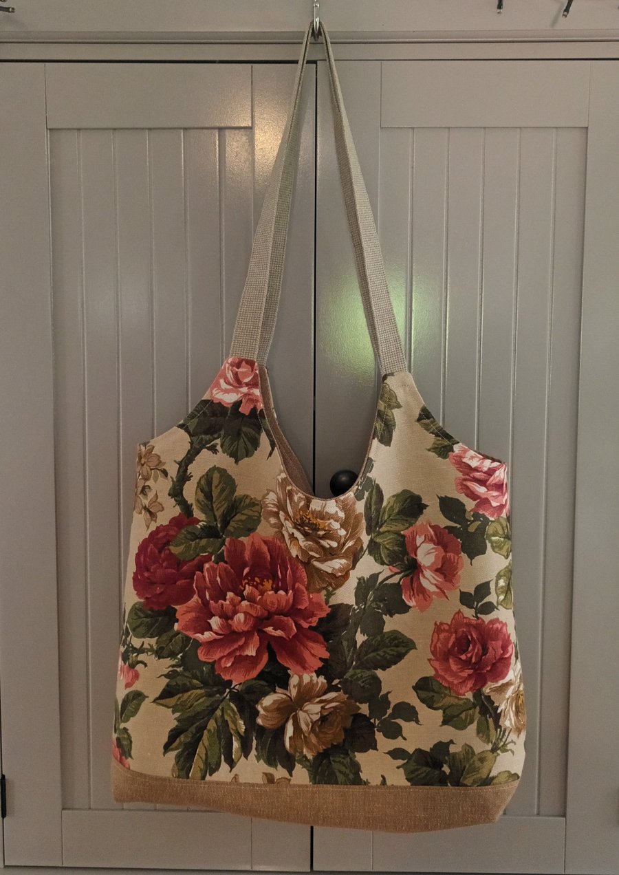 Two bags in one.  Lined tote bag
