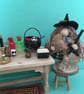 Tiny Cornish Witch Doll Decoration, Halloween Witch Core Ornament - Image 3
