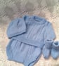 Baby Boy's Jumper Pants Hat and Booties Set, Baby Shower Gift, Custom Make - Image 8