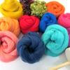 Drop Spindle Kit Learn to Spin your own Yarn Gift Set 200g Wool Top or Batts