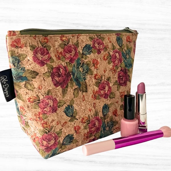 Makeup bags cork floral 