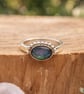 Sterling Silver Opal Ring with Granulation - Size L
