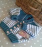 Designer Baby Boys Hand Knitted Cardigan  6-12 months size - Image 1