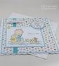 Handmade new baby boy card - baby and ducks - Image 5