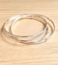 "Augment" - Sterling Silver Russian Bangle 9ct gold wraps - Made to any size  - Image 7