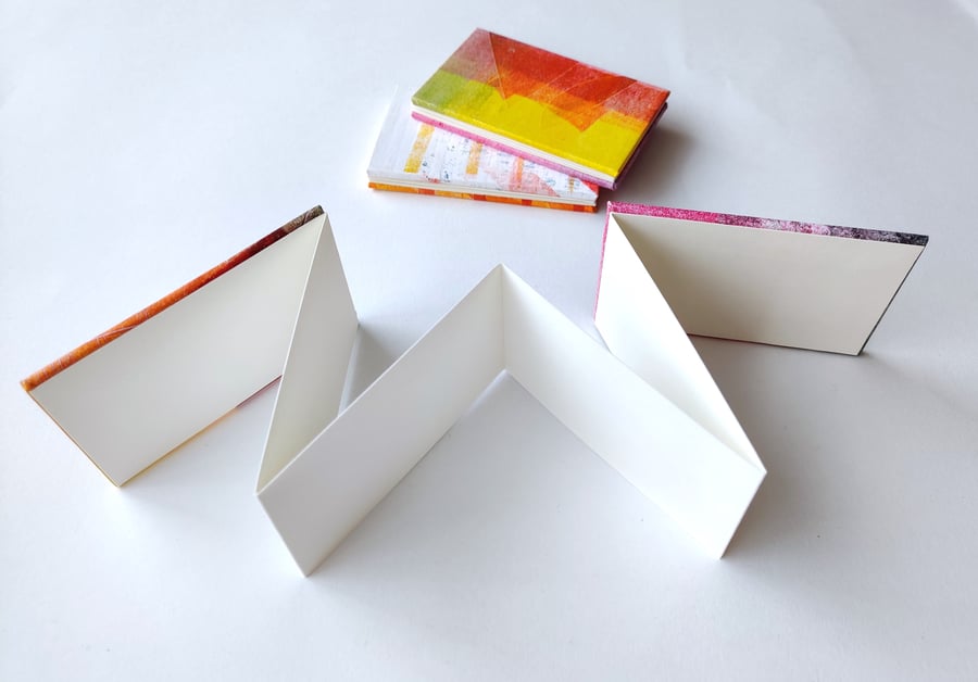 6 x 10 cm mini books, accordion style