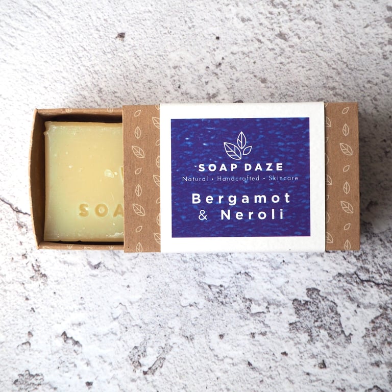 Bergamot & Neroli soap, vegan, handmade, natural, zero waste, bar soap.