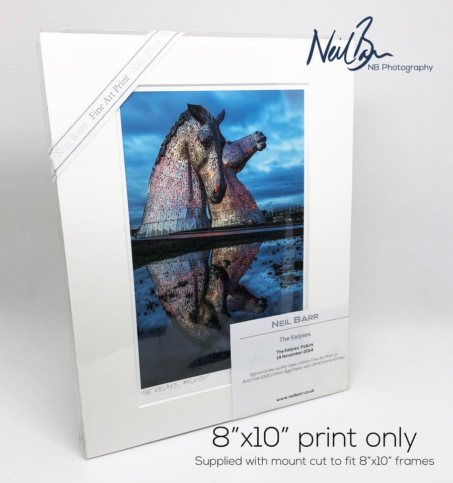 The Kelpies Falkirk Scotland - A5 (8" x 10") Unframed Print