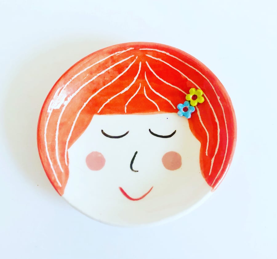 Happy Face Trinket Dish, Rings Dish, Jewellery Dish 