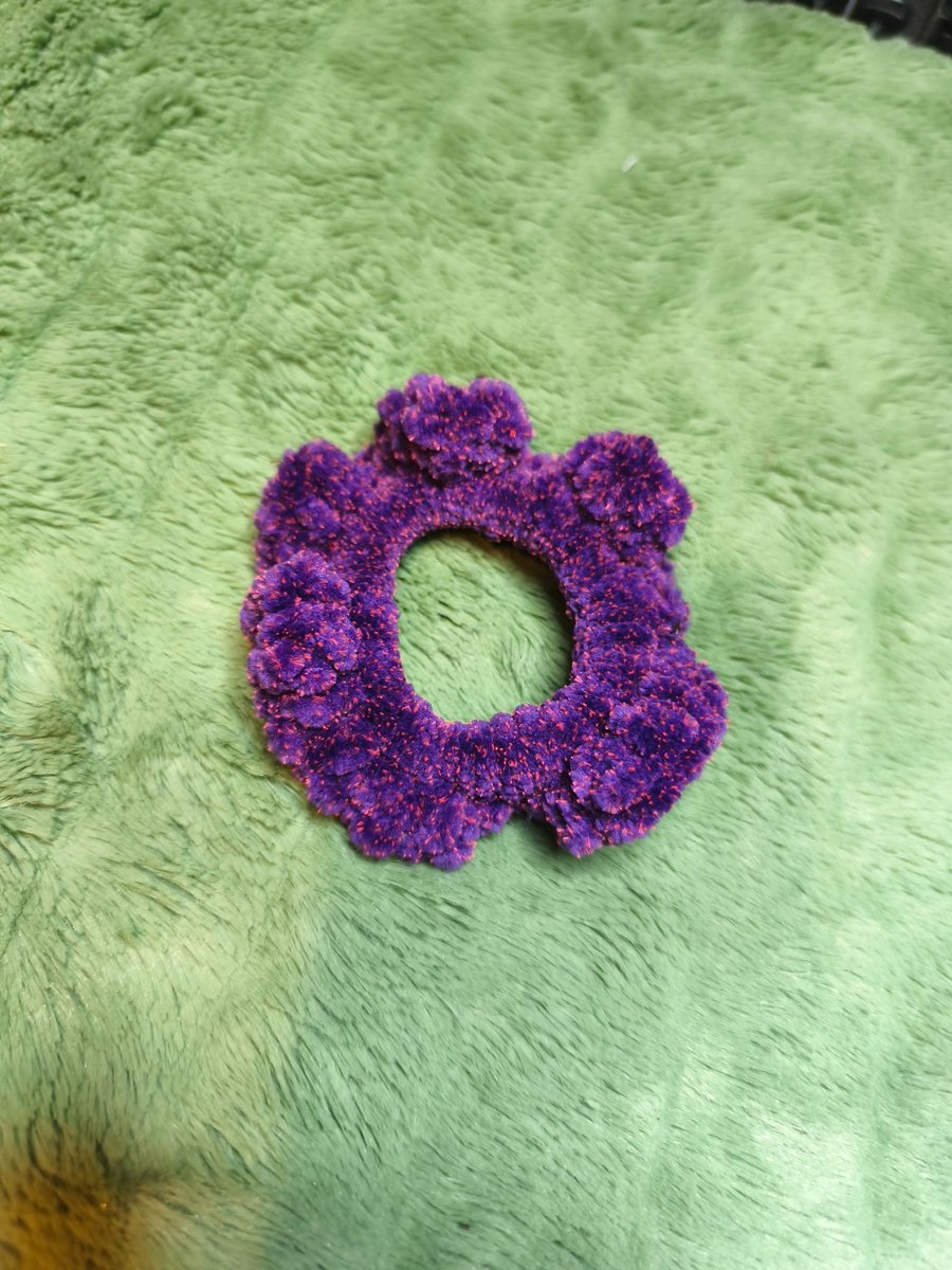 Purple & Pink Tweed Extra Small Scrunchies Hair Ties
