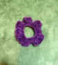 Purple & Pink Tweed Extra Small Scrunchies Hair Ties - Image 1