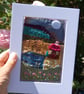 Textile landscape.  Upcycled fabric hand stitched picture  - Image 4