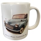 Morris Minor Convertible (Light Blue) 1963 - 11oz Ceramic Mug 