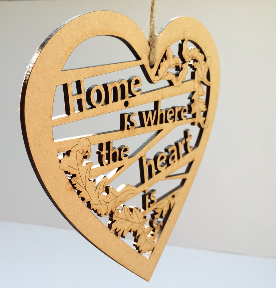 Large wooden heart - Home is where the heart is