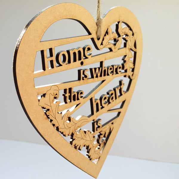 Large wooden heart - Home is where the heart is