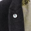 Silver button brooch, stitched button, brooch pin