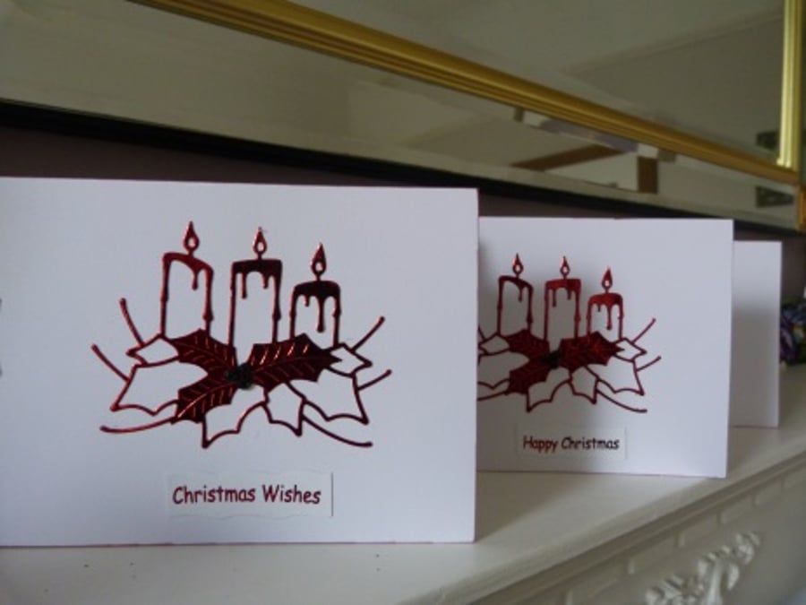 Pack of 4 Candle Christmas Cards