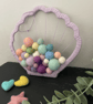 Pretty Nursery fibre wall art hanging clam shell marino ball filled shape  - Image 2