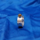 Silver and Labradorite Ring