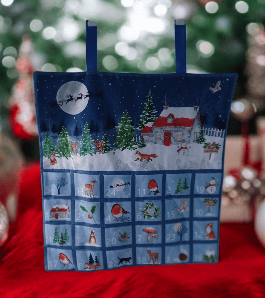 Blue Wildlife Fox Advent Calendar 