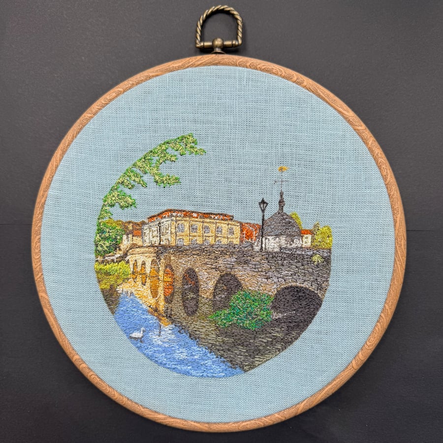 The town bridge at Bradford on Avon free motion embroidery