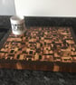 Large End Grain Hardwood Cutting Board: Chaos Pattern, Handmade