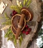Rustic Christmas Heart Wall Decoration. Wooden Dear Santa Postcard Wall Decor  - Image 6