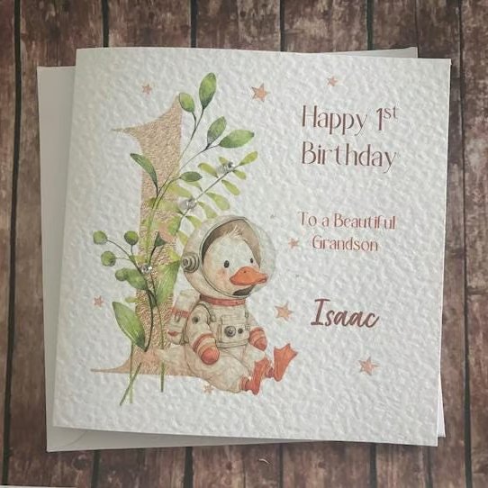 Personalised 1st Birthday Card Happy First Birthday Baby Boy Baby Girl First