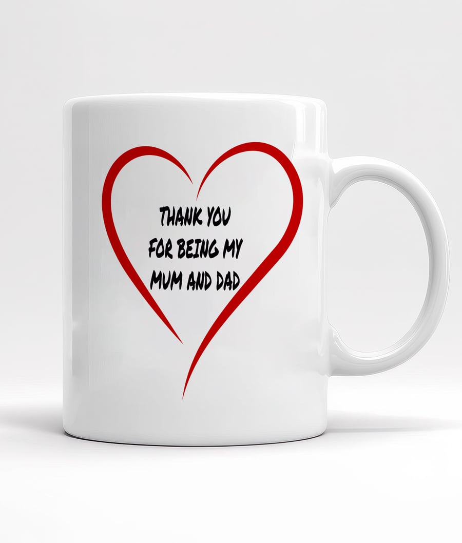 Single Mum Gift Mug – Thank You For Being My Mum and Dad – Mothers Day